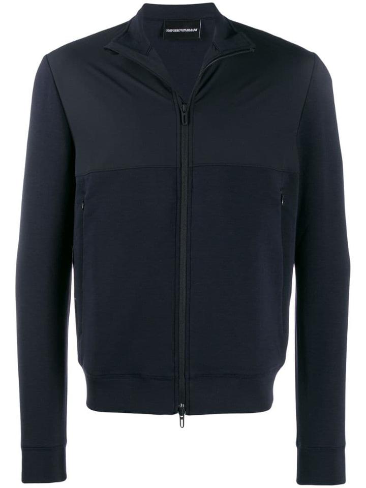 Emporio Armani Spread Collar Jacket - Blue