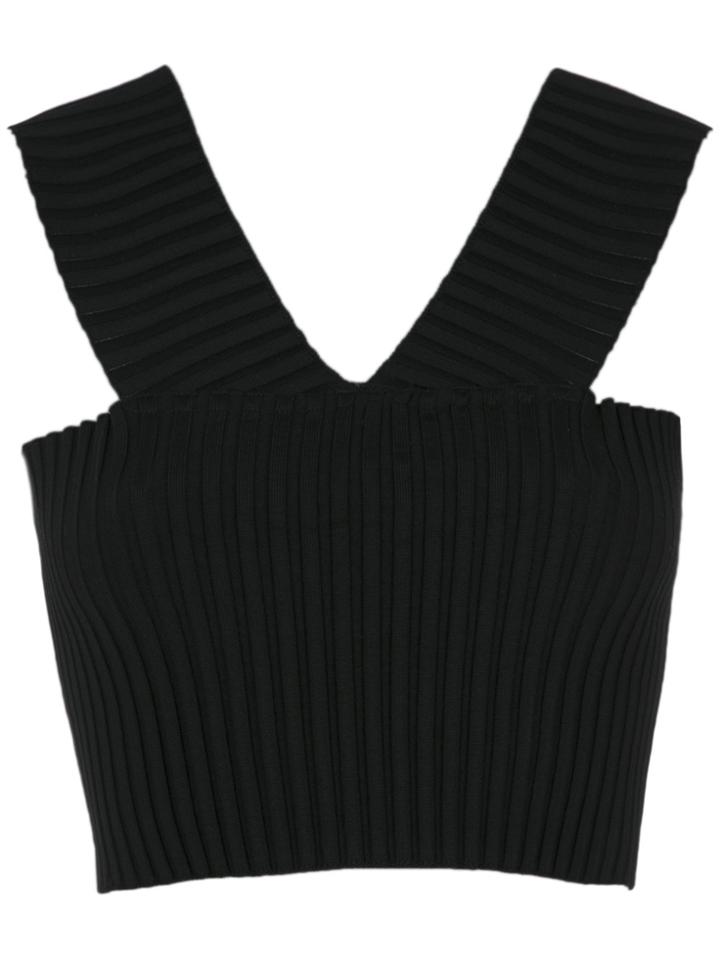 Nk Ribbed Crop Top - Black