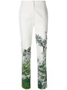 Alberta Ferretti Floral Print Tailored Trousers - White