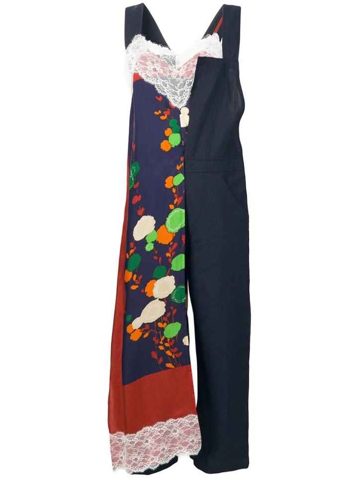 Junya Watanabe Patchwork Jumpsuit - Blue