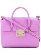 Furla - Classic Tote - Women - Leather/nylon/viscose - One Size, Pink/purple, Leather/nylon/viscose