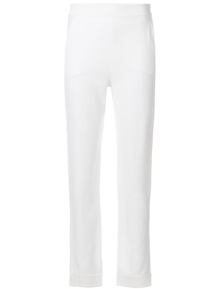 Giorgio Armani Stretchy Knitted Trousers - White