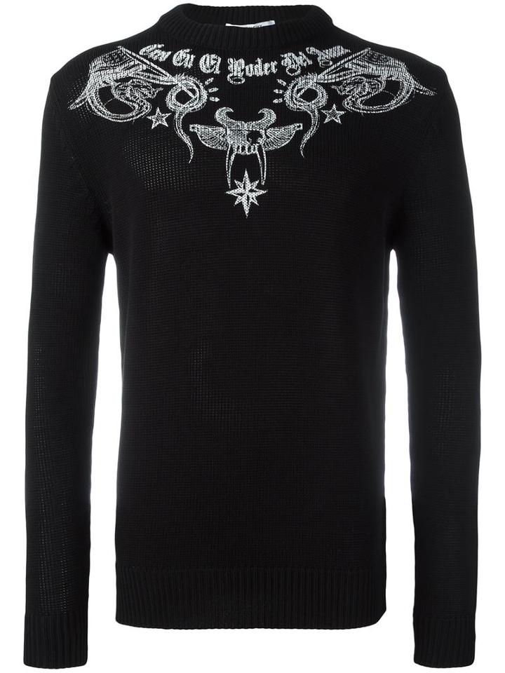 Givenchy Tattoo Print Jumper, Men's, Size: Xs, Black, Cotton