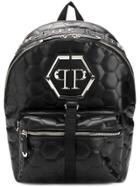 Philipp Plein Quilted-effect Backpack - Black