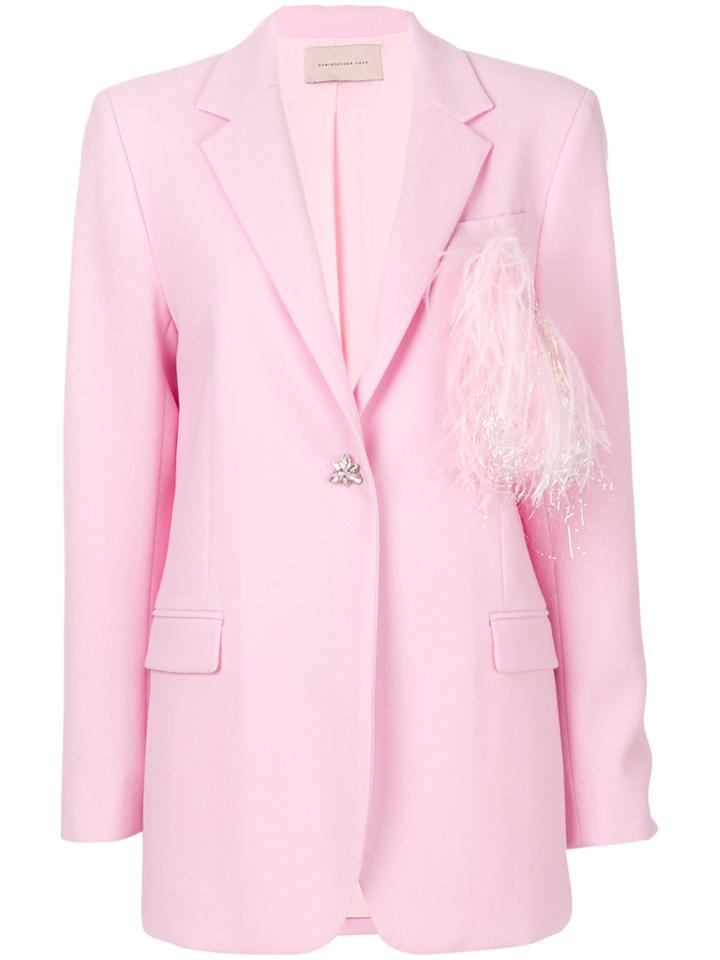 Christopher Kane Wool Boyfriend Jacket - Pink & Purple