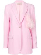Christopher Kane Wool Boyfriend Jacket - Pink & Purple