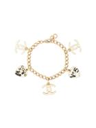 Chanel Pre-owned Logo Charms Bracelet - Gold