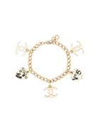 Chanel Pre-owned Logo Charms Bracelet - Gold