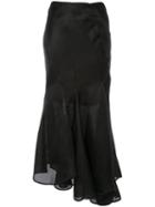 Nina Ricci Asymmetric Flared Skirt - Black