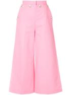 Msgm Cropped Tailored Trousers - Pink