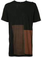 Ziggy Chen Block Print T-shirt, Men's, Size: 52, Black, Cotton