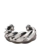 Natural Instinct Twist Angle Cuff - Silver