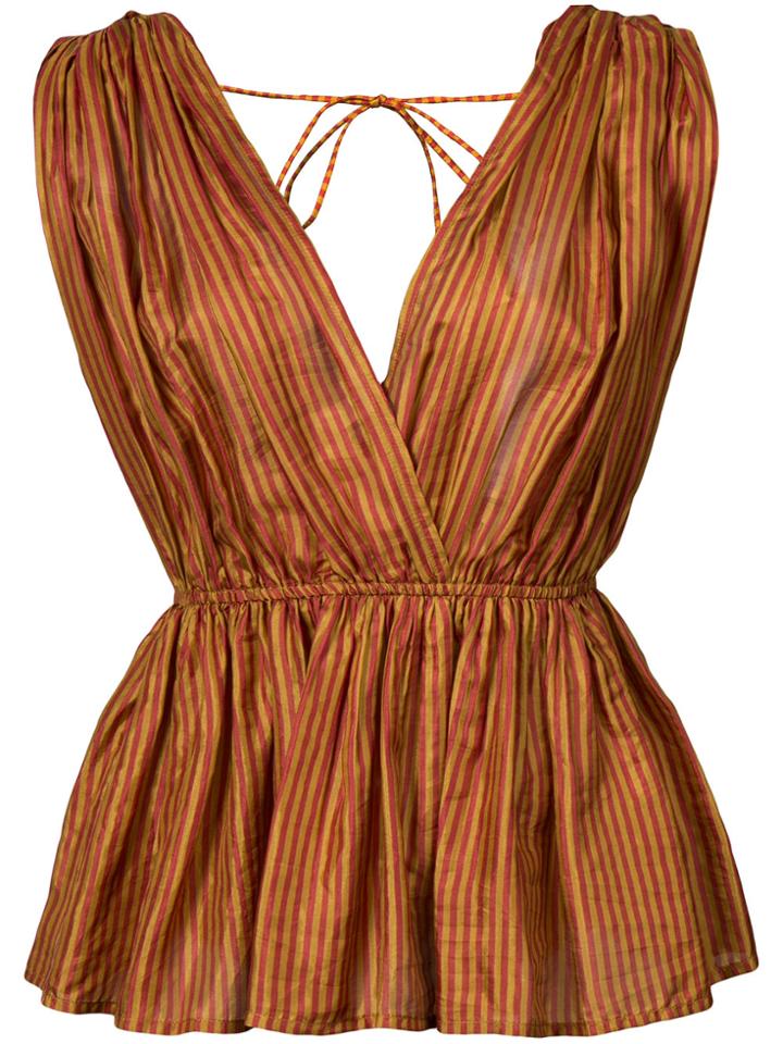 Mes Demoiselles Chiquita Sleeveless Blouse - Brown