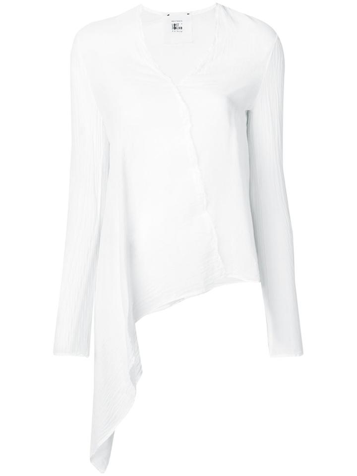 Lost & Found Rooms Asymmetric Long-sleeve Top - White