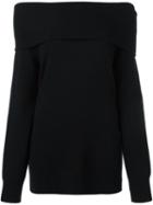 T By Alexander Wang Off-shoulder Jumper, Women's, Size: Medium, Black, Cashmere/wool