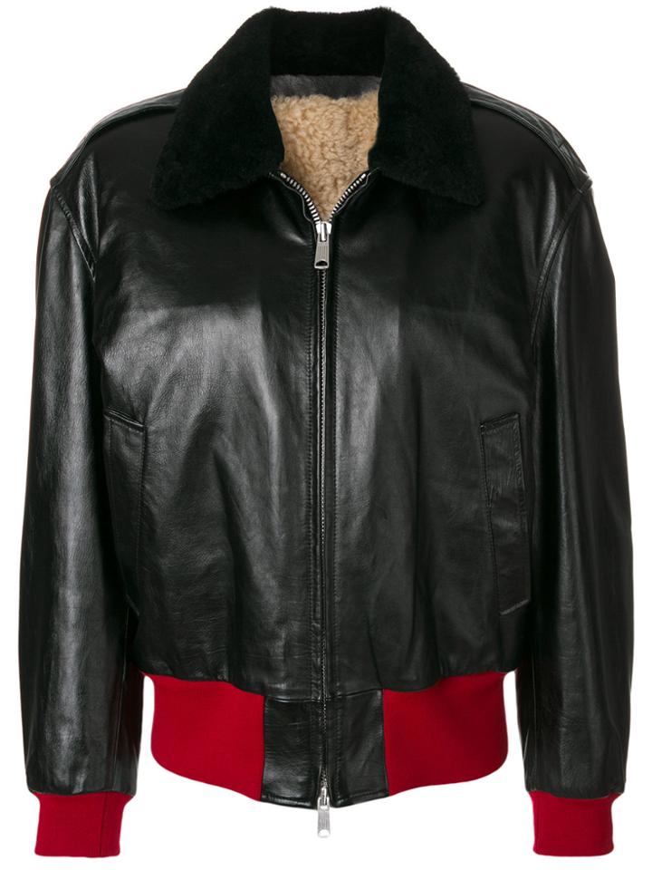 Calvin Klein 205w39nyc Zipped Bomber Jacket - Black