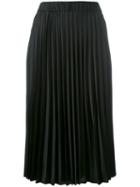 P.a.r.o.s.h. Mid-length Pleated Skirt, Women's, Size: Medium, Black, Polyester