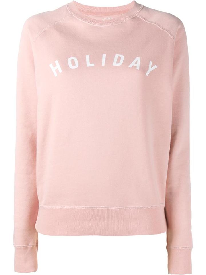 Holiday Logo Printed Sweatshirt, Women's, Size: Xs, Pink/purple, Cotton