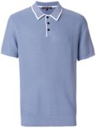 Michael Kors Collection Contrast Trim Polo Shirt - Blue