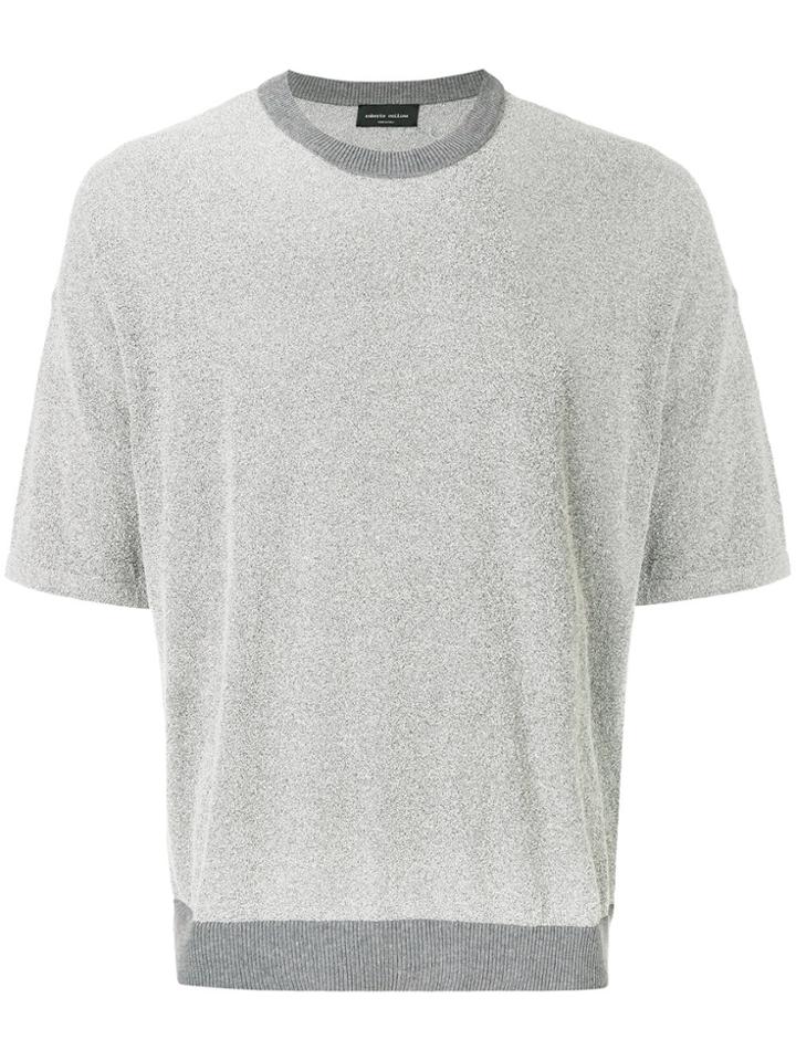Roberto Collina Short Sleeve Jumper - Grey
