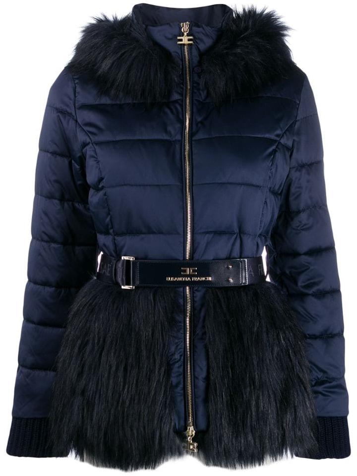 Elisabetta Franchi Faux-fur Padded Jacket - Blue