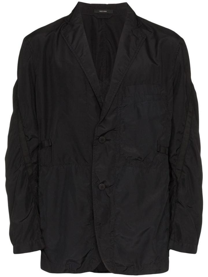 Issey Miyake Front Pocket Nylon Blazer Jacket - Black