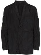 Issey Miyake Front Pocket Nylon Blazer Jacket - Black