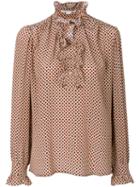 Stella Mccartney - Meredith Blouse - Women - Silk - 42, Brown, Silk