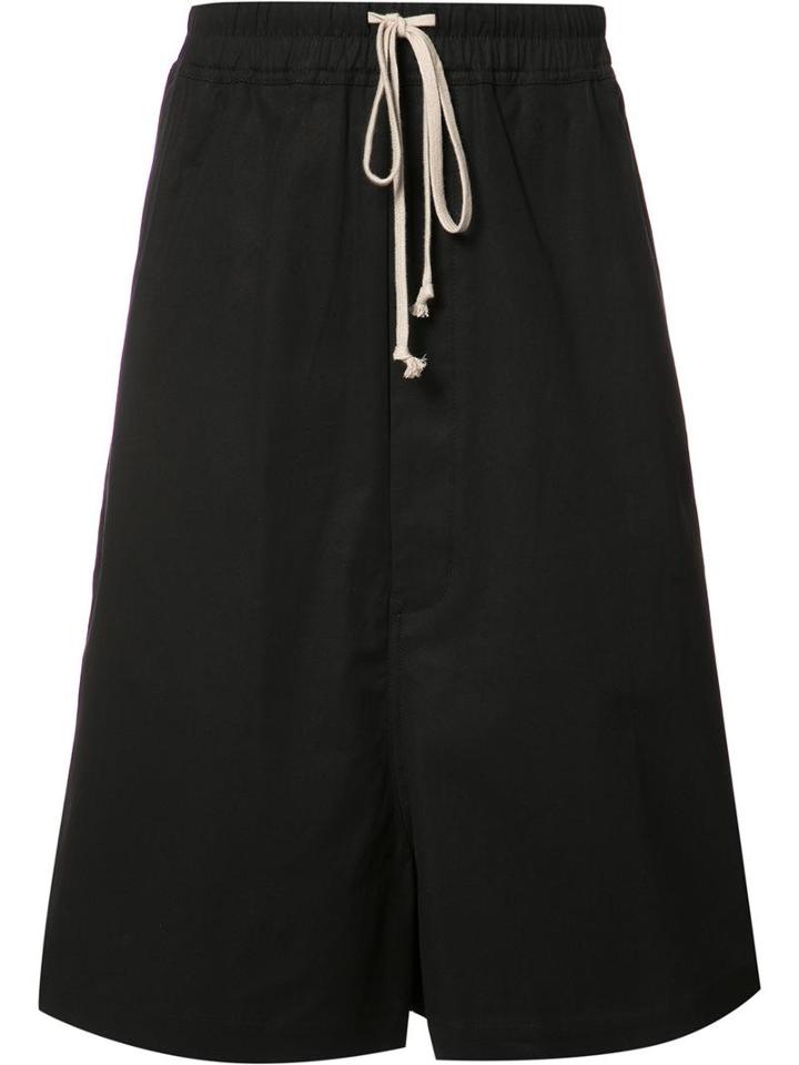 Rick Owens Overszied Shorts, Men's, Size: 52, Black, Cotton