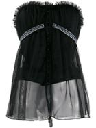 Jean Paul Gaultier Pre-owned 1990's Layered Ruffled Corselet - Black