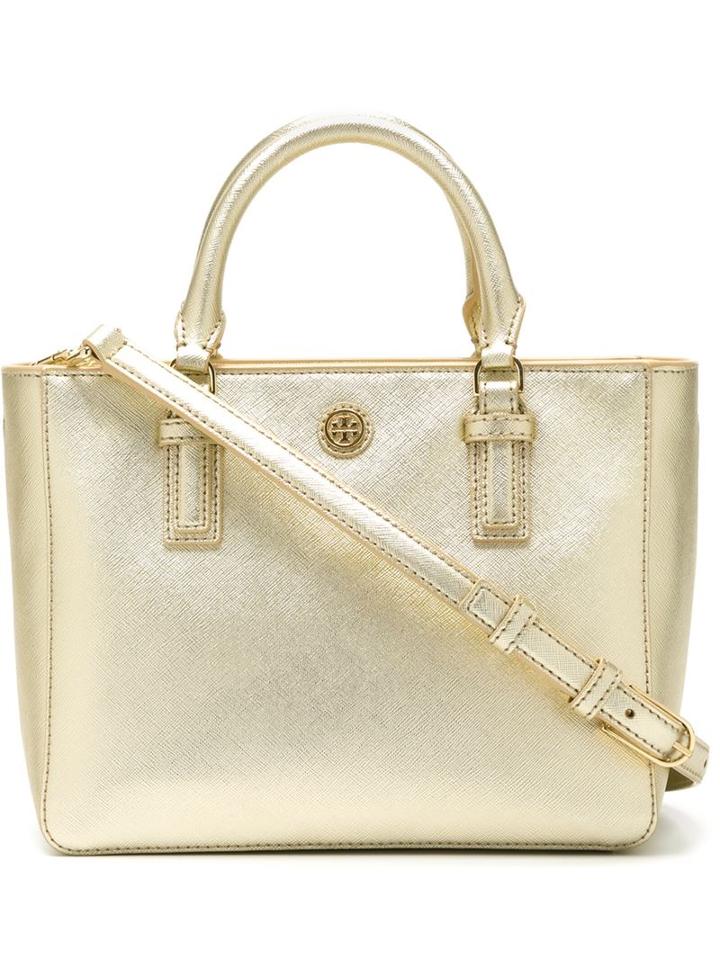 Tory Burch Robinson Square Tote, Women's, Grey, Leather
