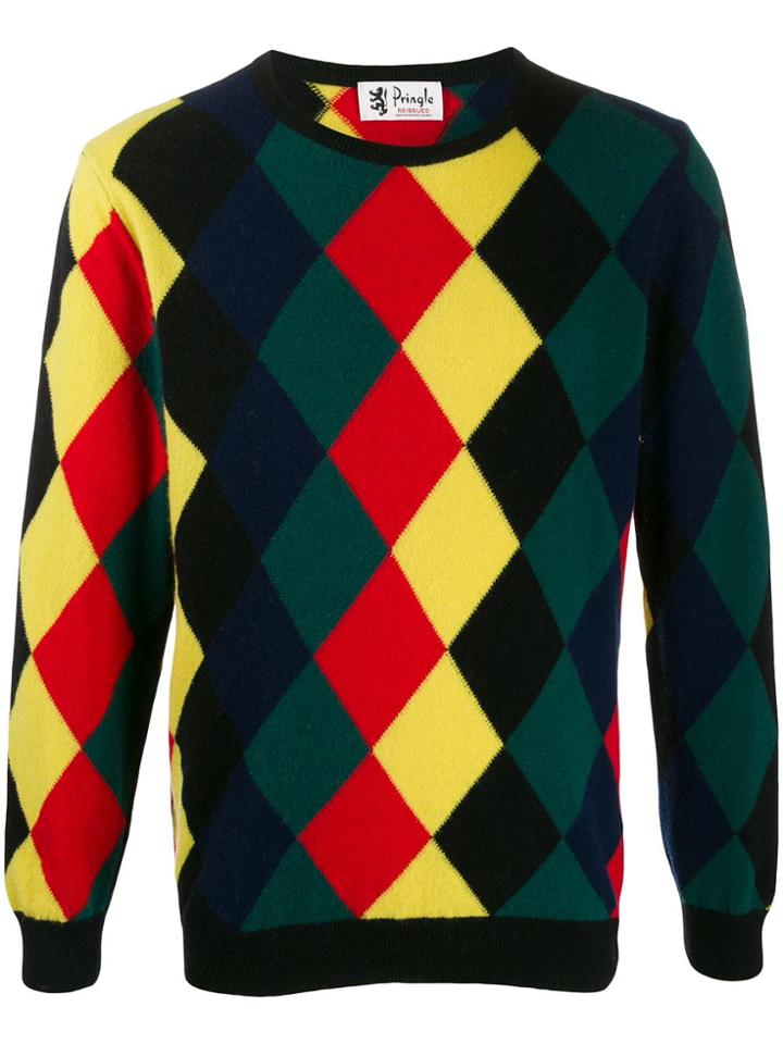 Pringle Of Scotland Diamond Knit Jumper - Green