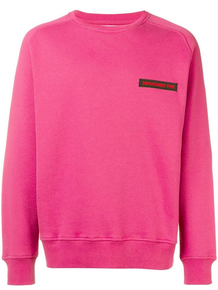 Department 5 Logo Embroidered Sweatshirt - Pink