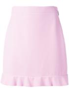Msgm - Pleated Trim Skirt - Women - Cotton/polyamide/spandex/elastane - 40, Pink/purple, Cotton/polyamide/spandex/elastane