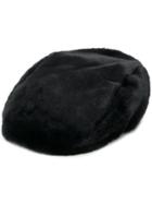 Dsquared2 Faux Fur Flat Cap - Black