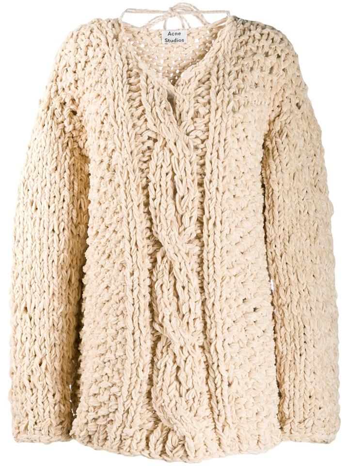 Acne Studios Chunky Cable-knit Jumper - Neutrals