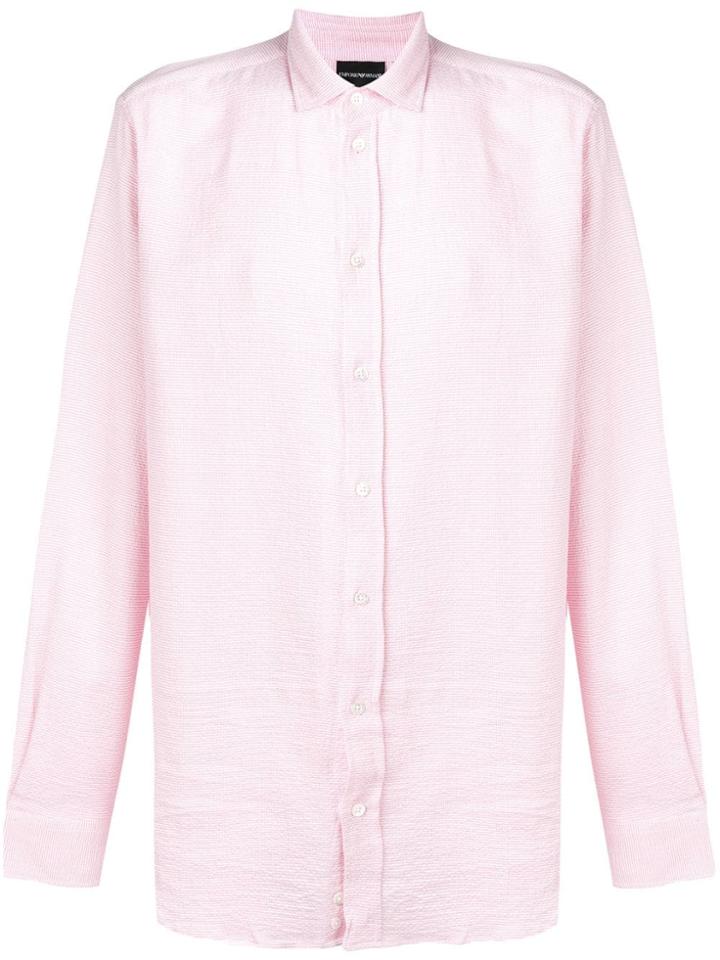 Emporio Armani Long-sleeve Fitted Shirt - Pink