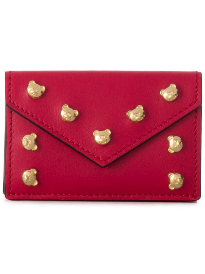 Moschino Teddy Bear Motif Wallet - Red