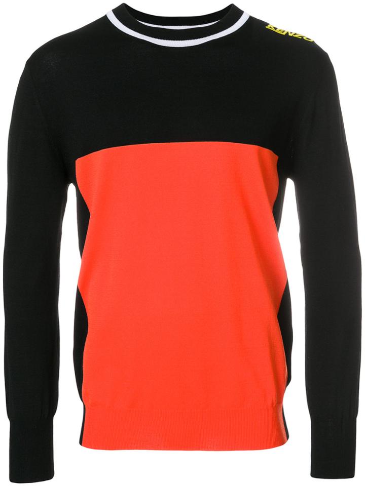 Kenzo Colourblock Sweater - Black