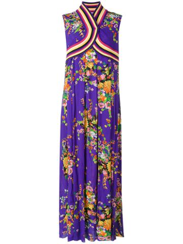I'm Isola Marras - Floral Print Kimono Dress - Women - Viscose - 40, Pink/purple, Viscose