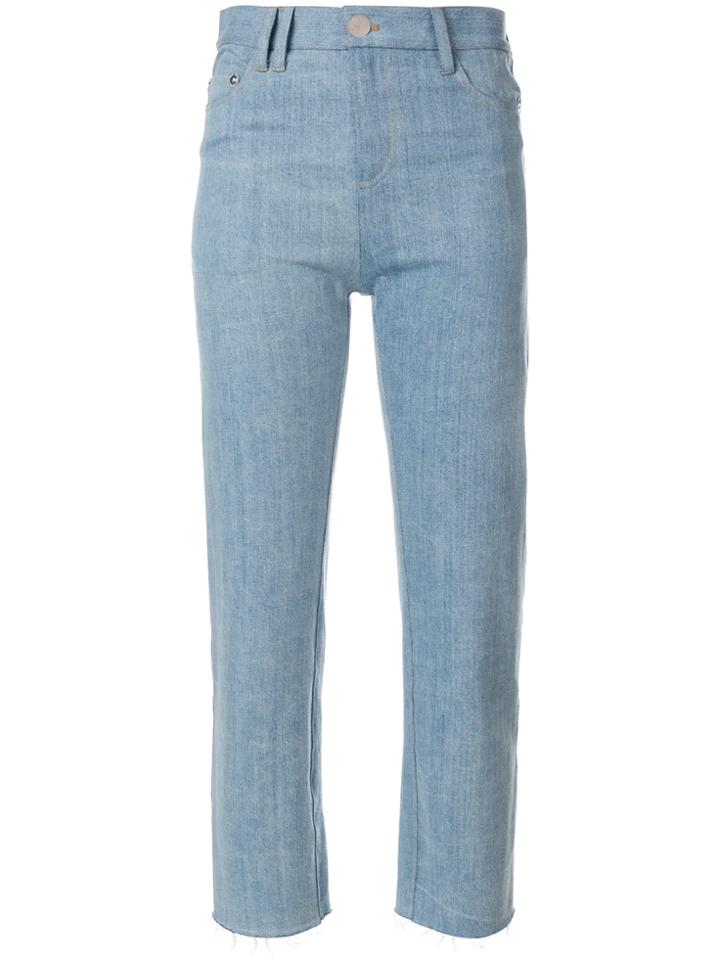 Act N&deg;1 Frayed Cropped Jeans - Blue