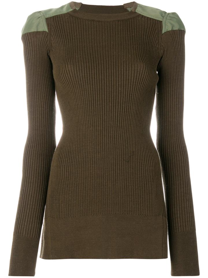 Circus Hotel Slim-fit Ribbed Top - Green