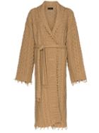 Alanui Fisherman Cable-knit Longline Cardigan - Brown