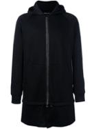 Helmut Lang Long Zipped Hoodie, Men's, Size: Large, Black, Viscose