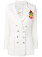 Giada Benincasa Embroidered Fitted Blazer - White