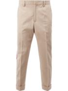 Gucci Stripe Applique Trouser, Men's, Size: 46, Nude/neutrals, Cotton/polyester