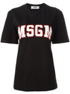 Msgm Logo T-shirt, Women's, Size: Xs, Black, Cotton