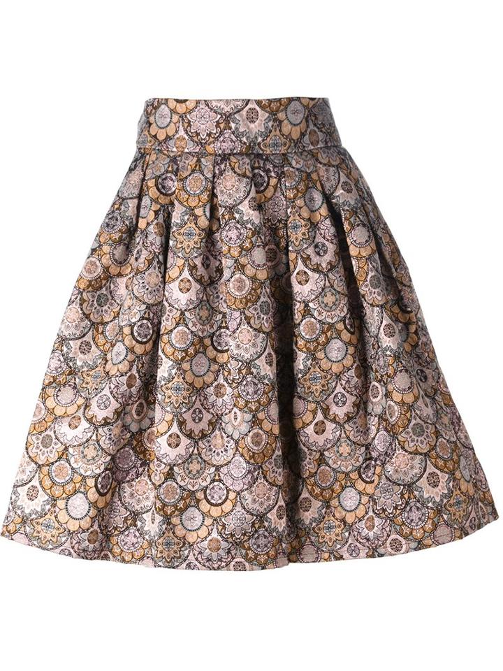 Leo 'skater' Skirt, Women's, Size: Large, Grey, Polyester/cotton/acetate