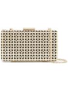 Love Moschino Geometric Pattern Clutch, Women's, Grey, Polyurethane/metal