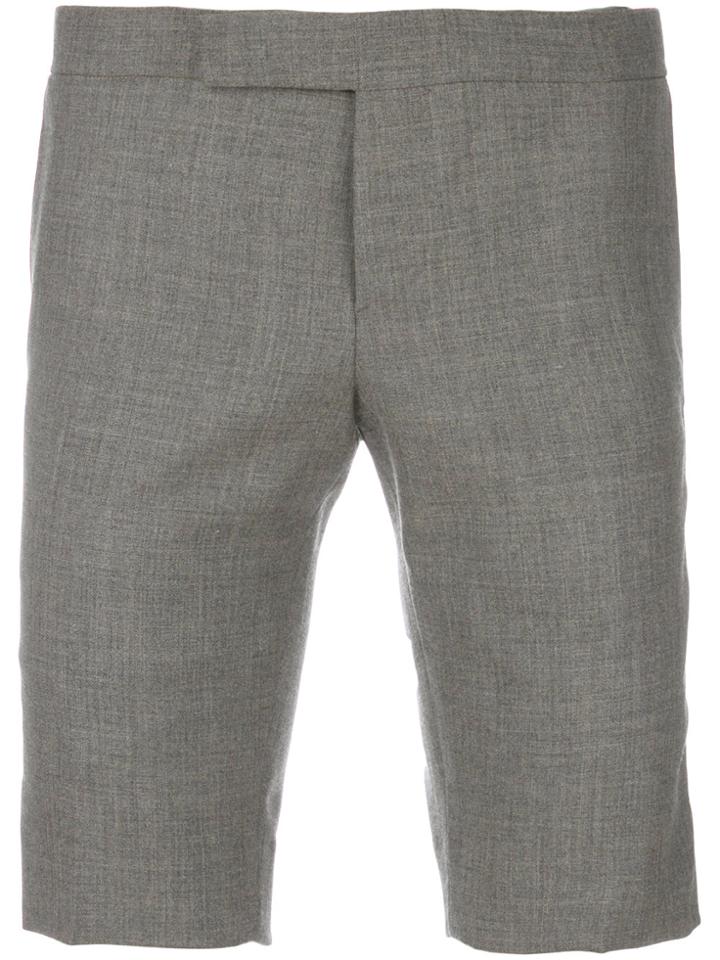 Thom Browne Side Zip Low Rise Skinny Side Tab Short In 2 Ply Fresco -